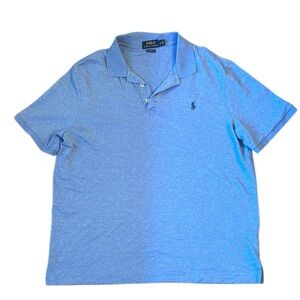 Polo Ralph Lauren Polo Shirt Blue Embroidered Navy Logo Men’s Size Large